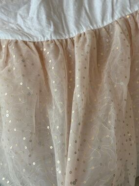 Pottery Barn Kids Pink Crib skirt